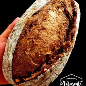 Pan con harina algarroba y naranja 15% algarroba 5% naranja