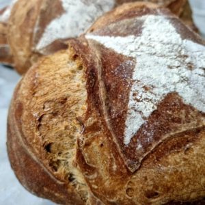Pan de la estrella 80% harina molida a la piedra 20% centeno