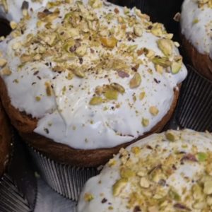 Panettone de pistacho y chocolate blanco